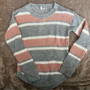 So | Sweater | L (8-10) | Pink and gray